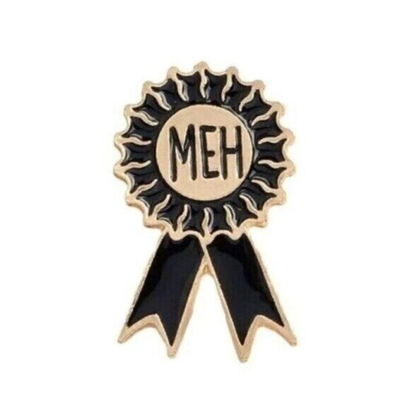 3/20 Meh Ribbon Award Enamel Pin - Picture 1 of 1